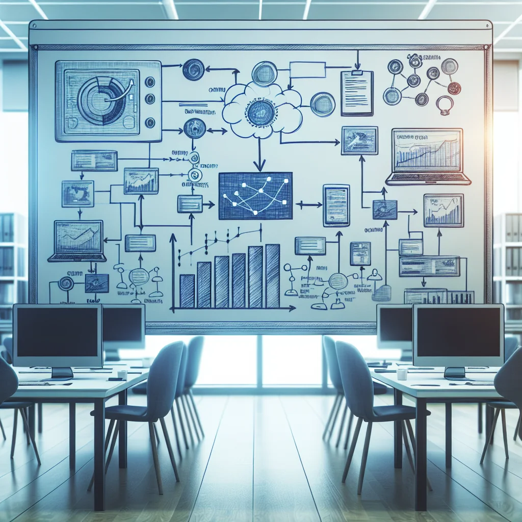 A step-by-step visual process guide demonstrating how business insights works