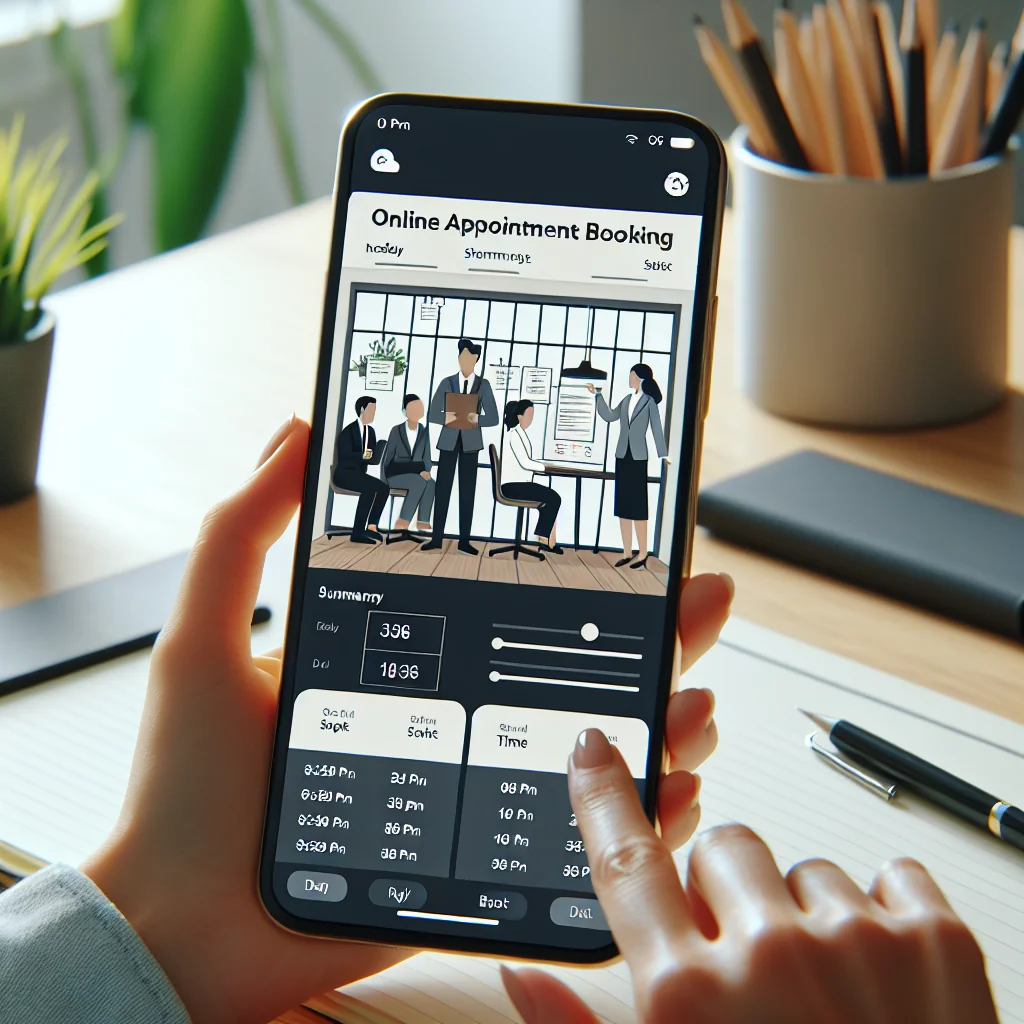 A step-by-step visual process guide demonstrating how white label appointment booking works with clear labeled stages