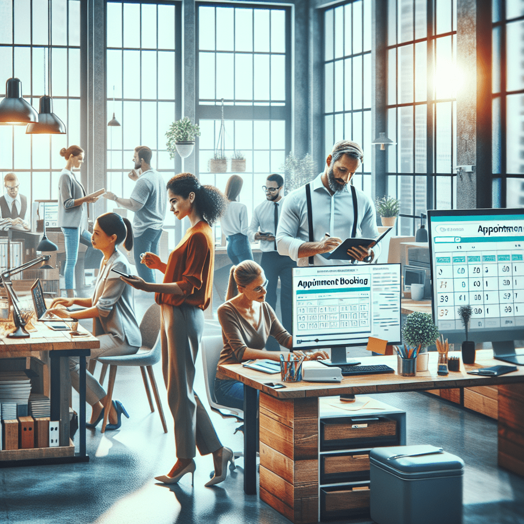 A step-by-step visual process guide demonstrating how appointment booking software for small business works with clear labele