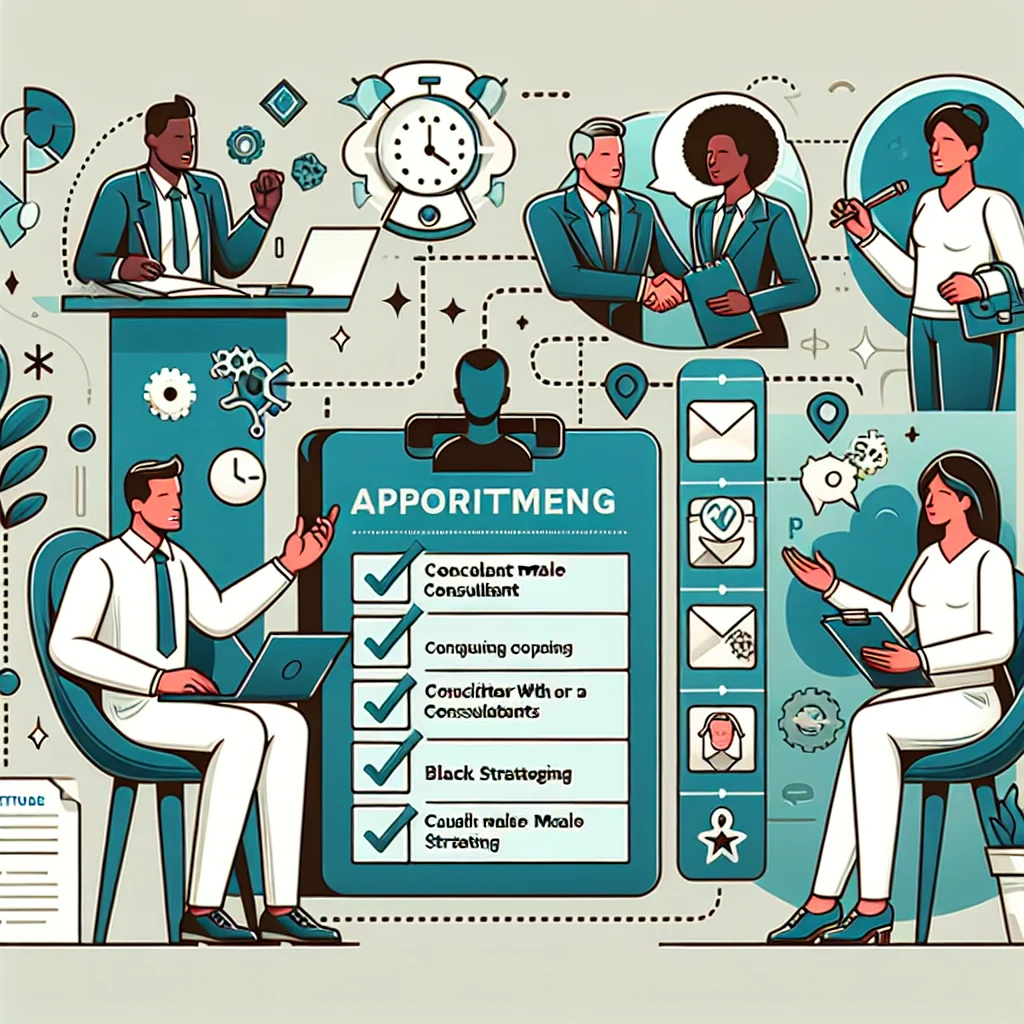 An illustrated diagram showing the key benefits of appointment scheduling for coaches and consultants strategies