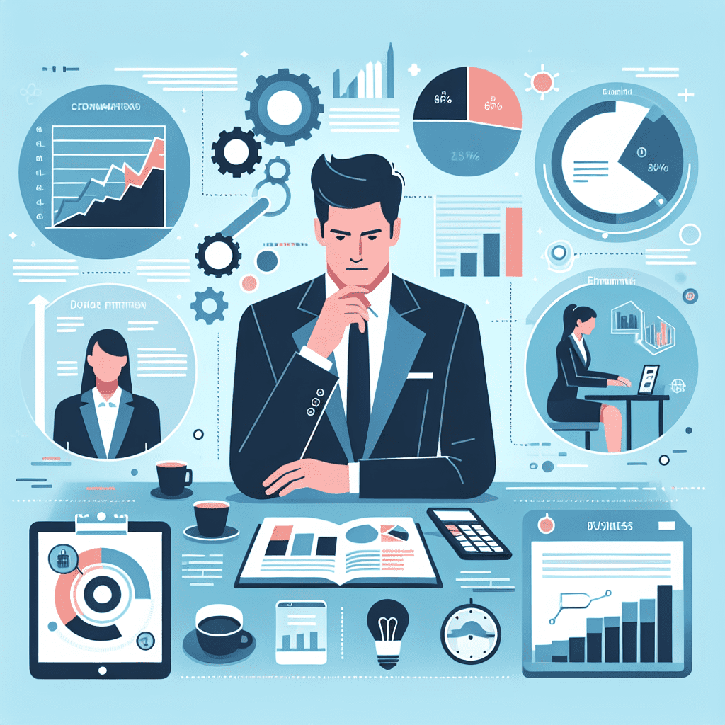 An illustrated diagram showing the key benefits and advantages of implementing business insights strategies effectively