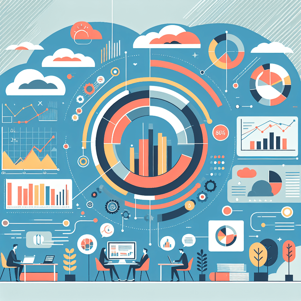 An illustrated diagram showing the key benefits and advantages of implementing business insights strategies effectively