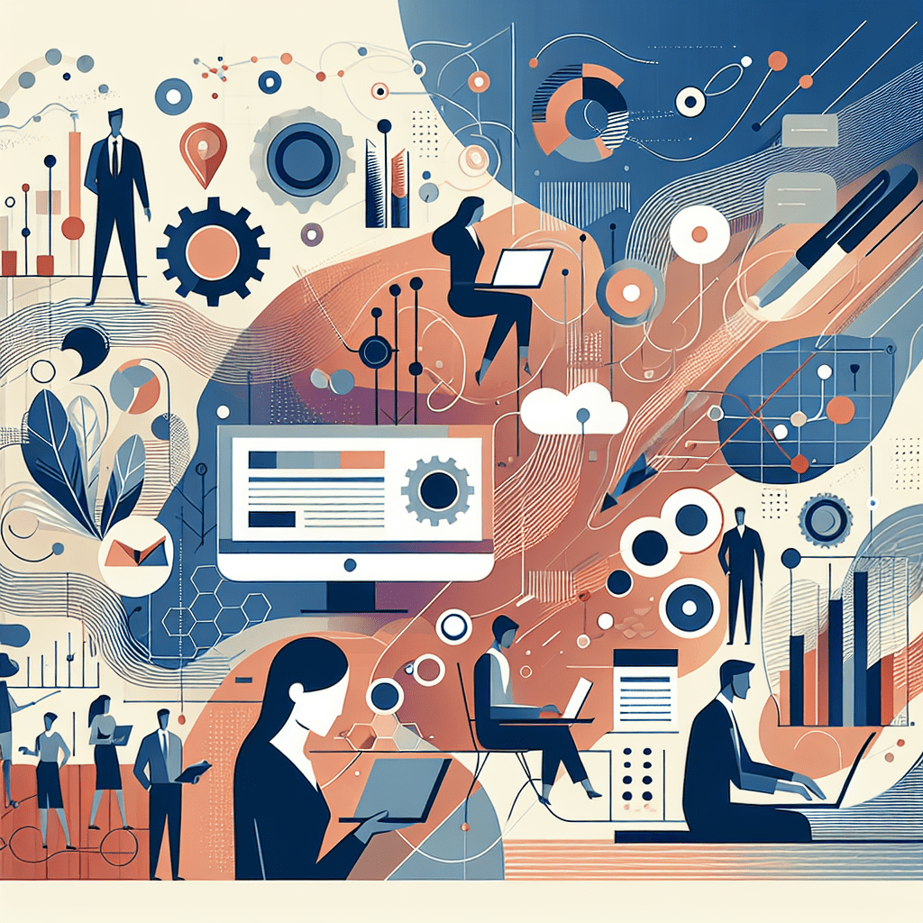 Abstract illustration of business analytics concepts.