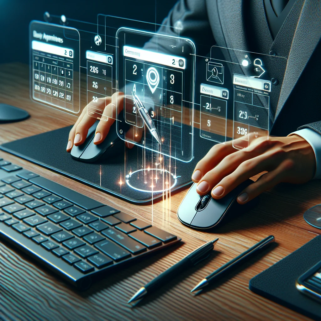 A professional team working on appointment booking software for financial services solutions in a modern office environment