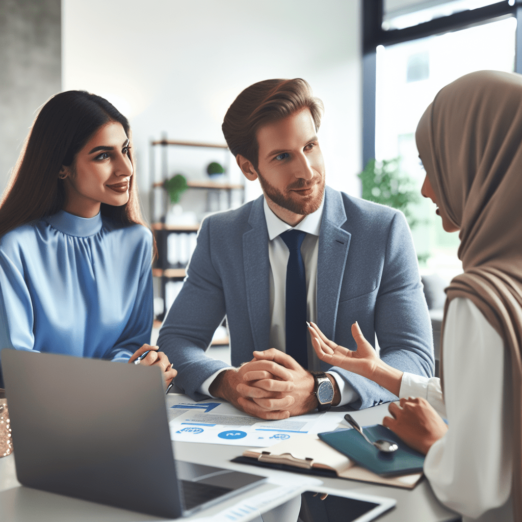 A professional team working on appointment scheduling for coaches and consultants solutions in a modern office environment wi