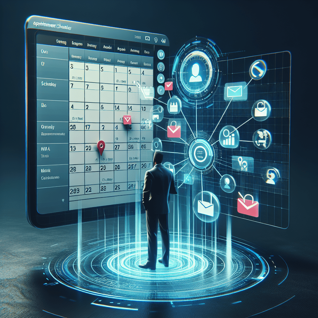 A professional team working on calendar sync appointment scheduler solutions in a modern office environment with natural ligh