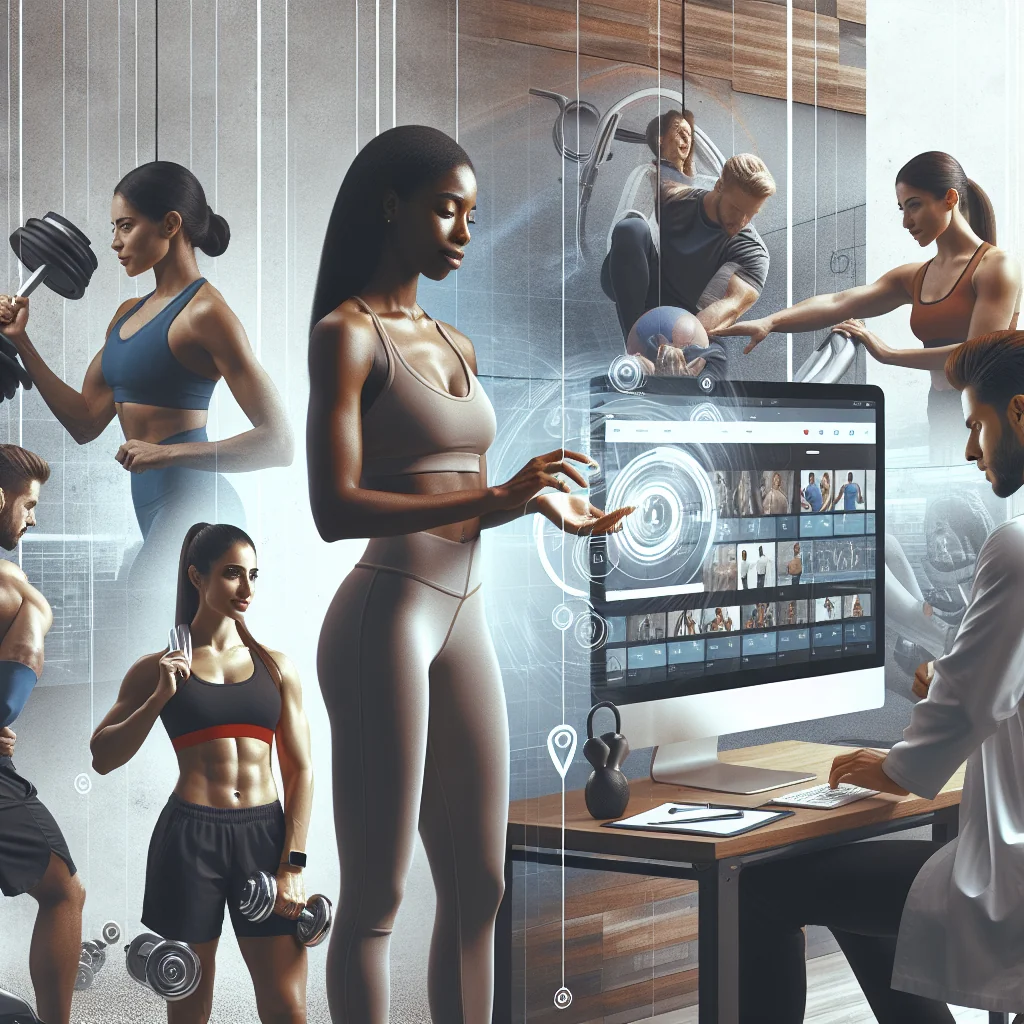 A professional team working on online booking system for fitness and personal trainers solutions in a modern office environment