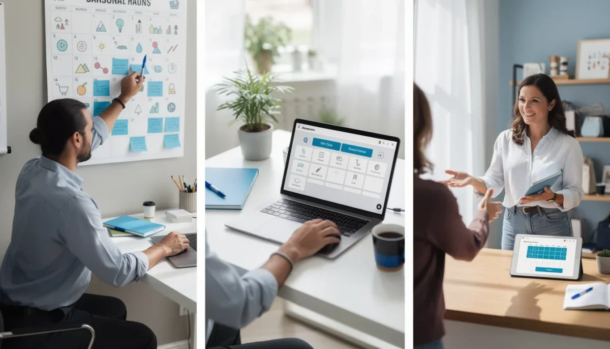 A step-by-step visual process guide demonstrating how seasonal appointment scheduling strategies 2026 works
