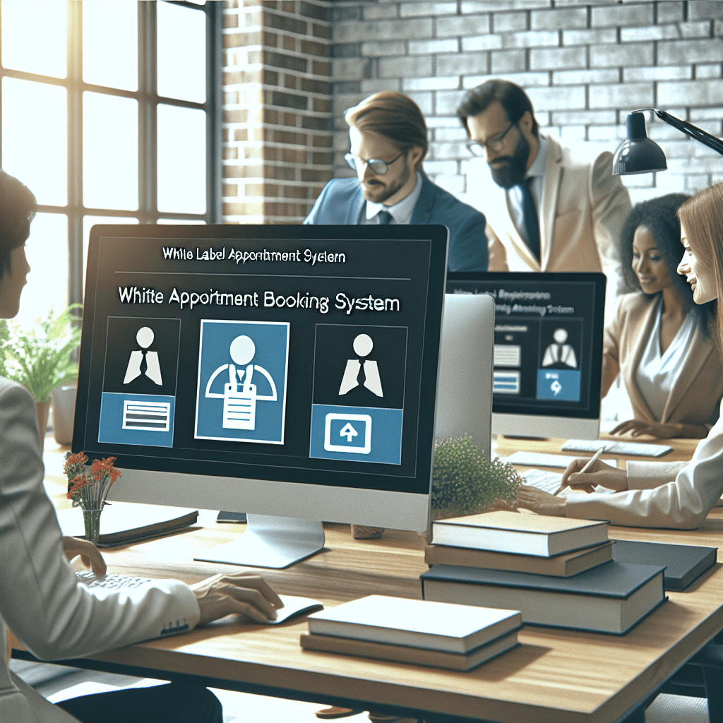 A step-by-step visual process guide demonstrating how white label appointment booking solution works with clear labeled stage