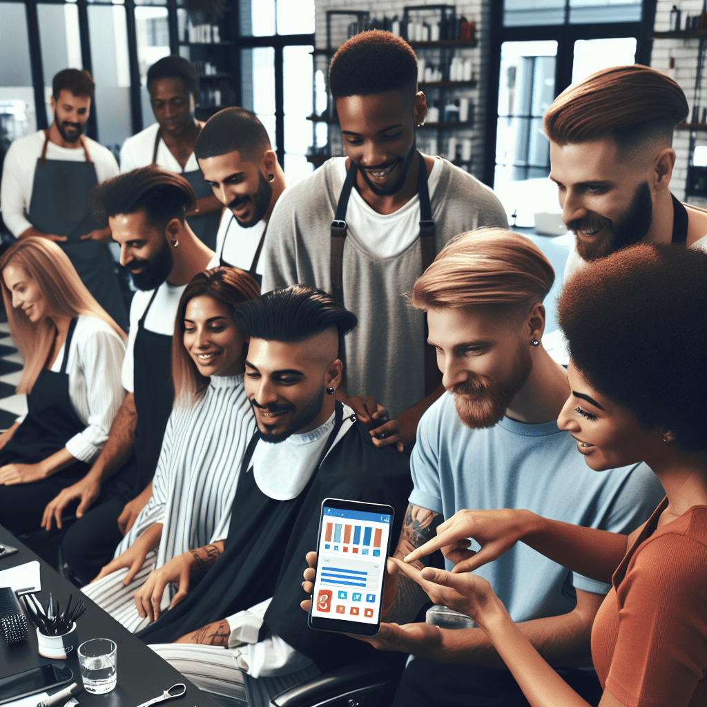 A step-by-step visual process guide demonstrating how appointment scheduling app for barbers and salons works with clear labe