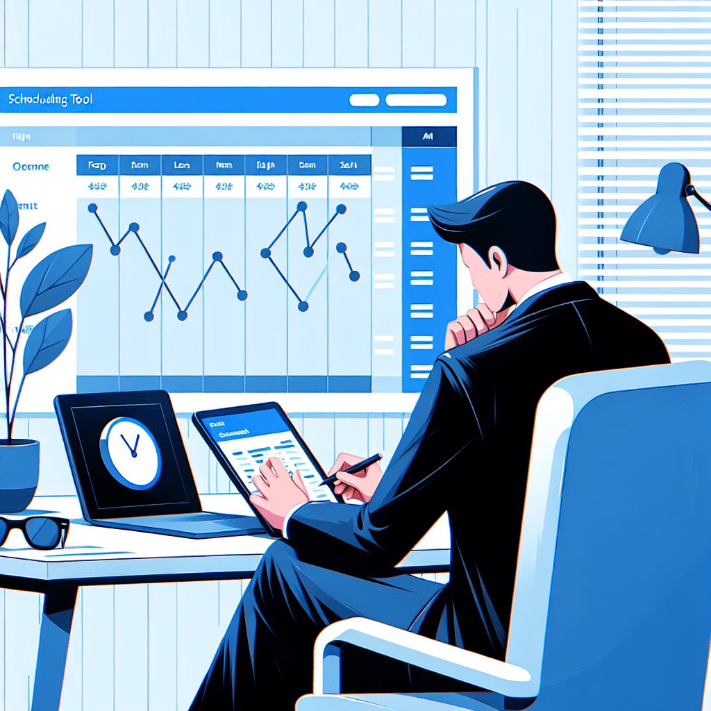A step-by-step visual process guide demonstrating how free scheduling tool for individuals works with clear labeled stages