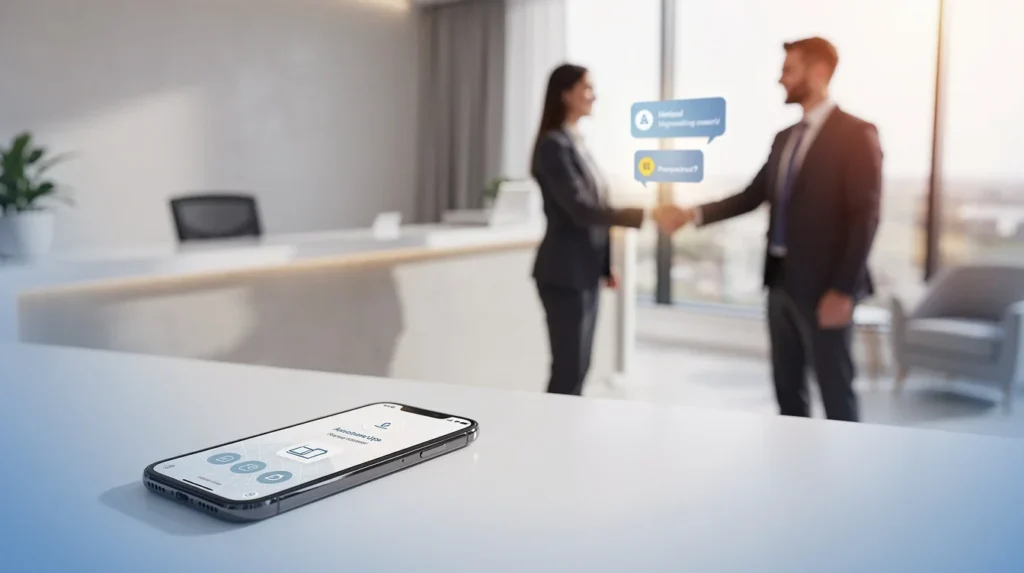 A professional team working on automated follow-ups to reduce appointment no-shows solutions in a modern office environment