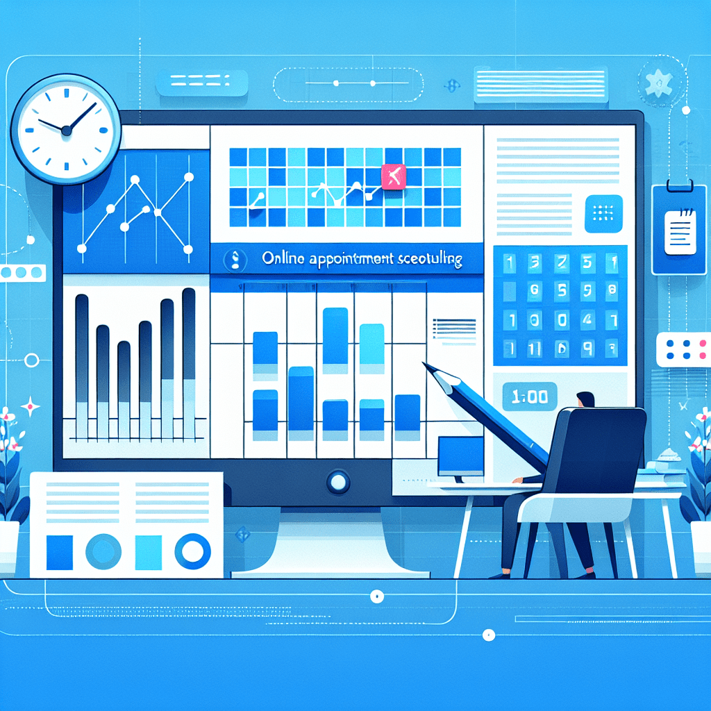 An illustrated diagram showing the key benefits and advantages of implementing online appointment scheduling for education an