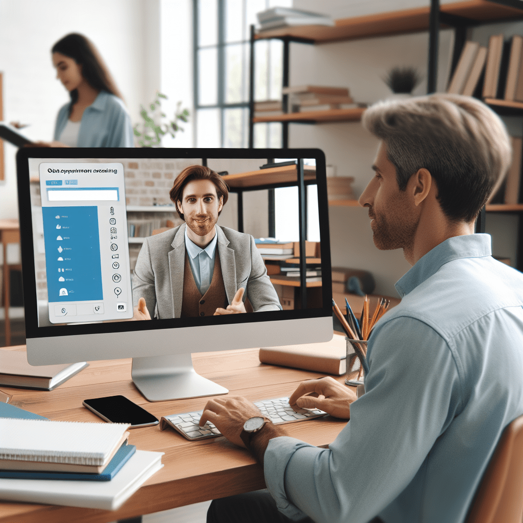 A step-by-step visual process guide demonstrating how online appointment scheduling for education and tutoring works with cle