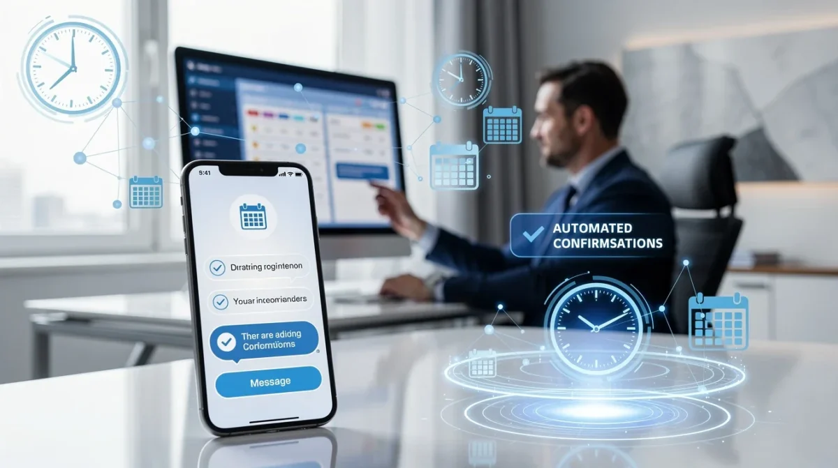 An illustrated diagram showing the key benefits of automated appointment confirmations for financial advisors strategies