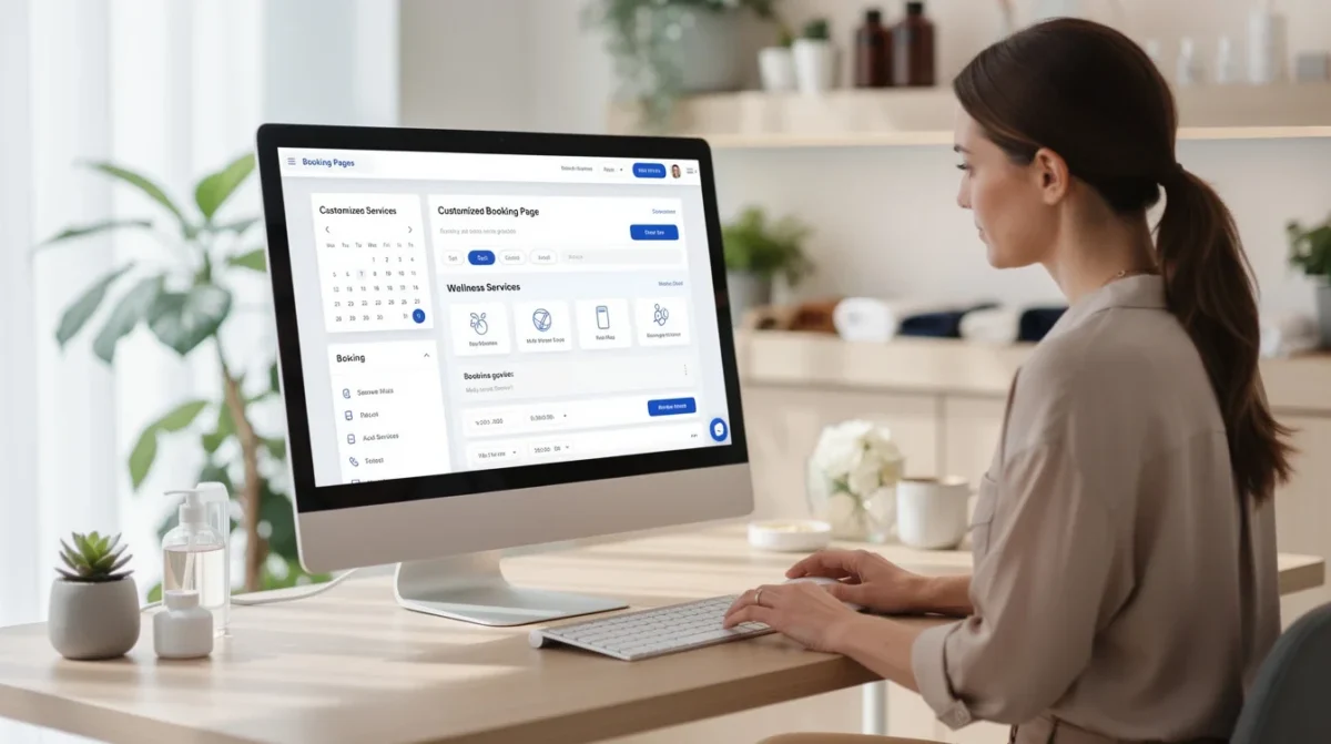 A summary infographic highlighting best practices for customized booking pages for wellness studios