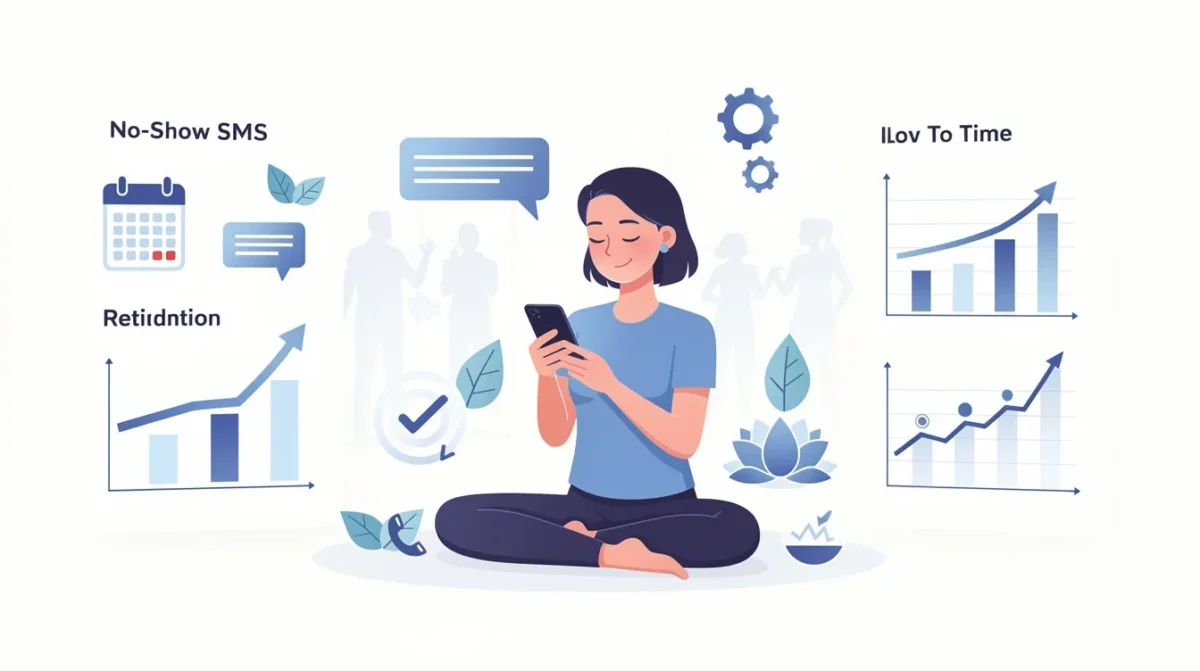 A summary infographic highlighting best practices for automated sms no-show reduction for wellness coaches
