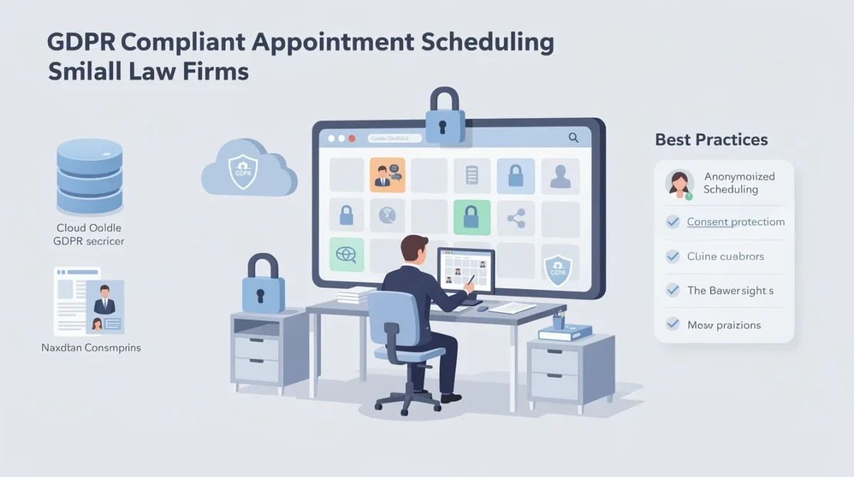 A summary infographic highlighting best practices for gdpr compliance appointment scheduling small law firms