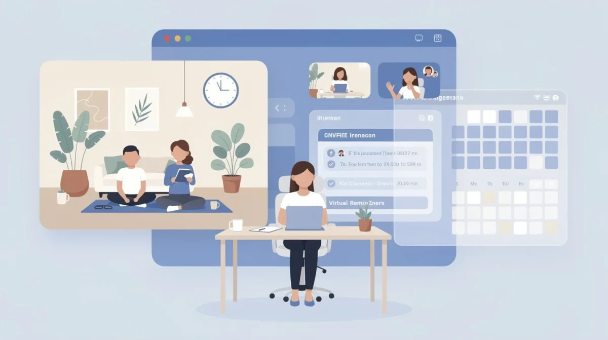 A summary infographic highlighting best practices for hybrid appointment scheduling for wellness coaches