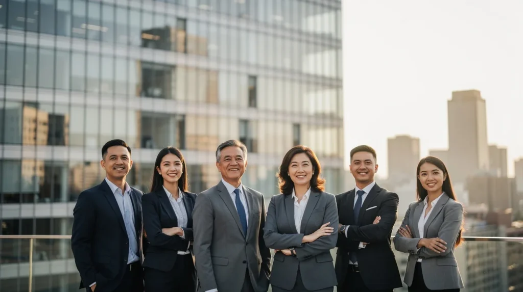 A professional team working on automated follow-up messages for online tutoring appointments solutions in a modern office environment