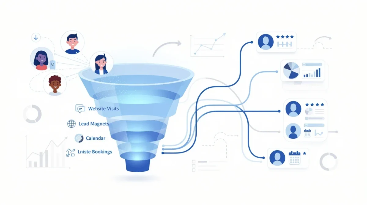 A summary infographic highlighting best practices for personalized booking funnels for coaching businesses