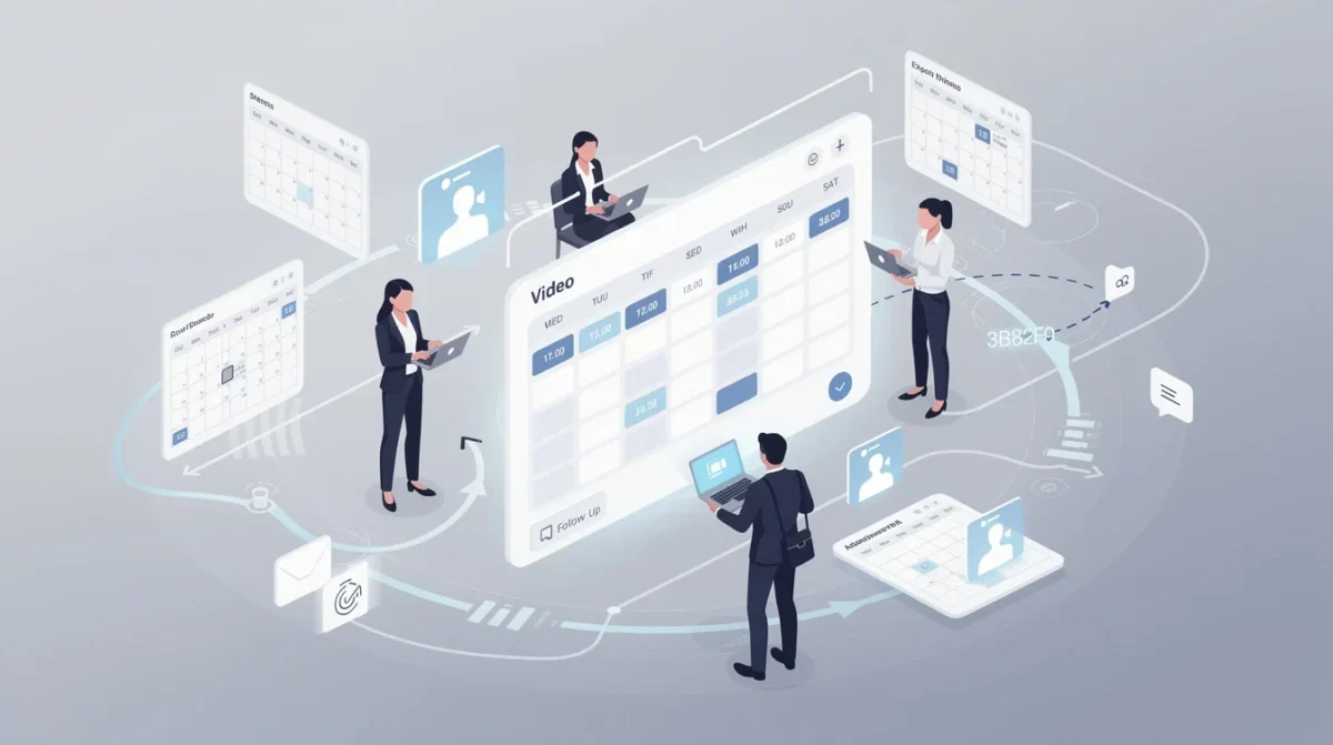 Revolutionizing Appointments: Video Call Booking with Automated Follow-Ups | Bookafy A summary infographic highlighting best practices for video call appointment booking with automated follow ups